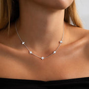 Velmora Five Bloom Necklace Duo — Gold & Silver