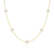 Velmora Five Bloom Necklace Duo — Gold & Silver