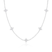 Velmora Five Bloom Necklace Duo — Gold & Silver