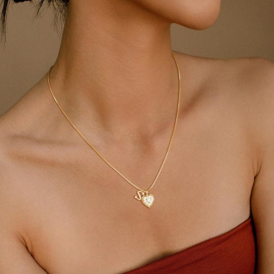 Lily Initial Heart Necklace — Set of 3 image 3