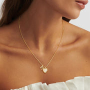 Lily Initial Heart Necklace — 3 Pack
